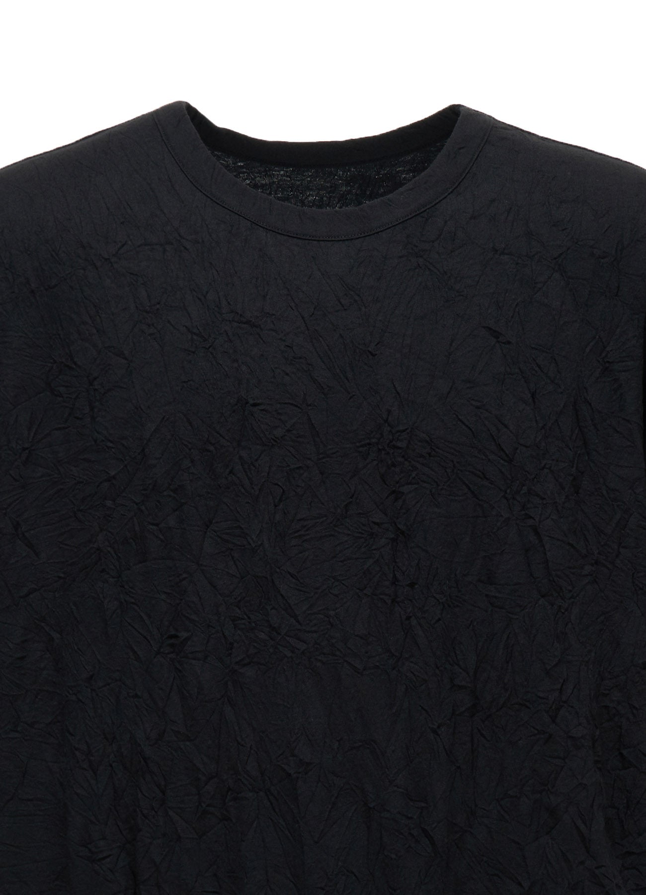 CATCH WASHER WRINKLE JERSEY LEFT SIDE CUT OUT SHORT SLEEVED T