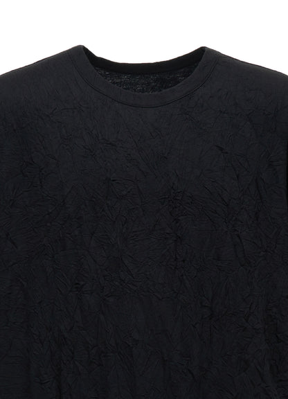 CATCH WASHER WRINKLE JERSEY LEFT SIDE CUT OUT SHORT SLEEVED T
