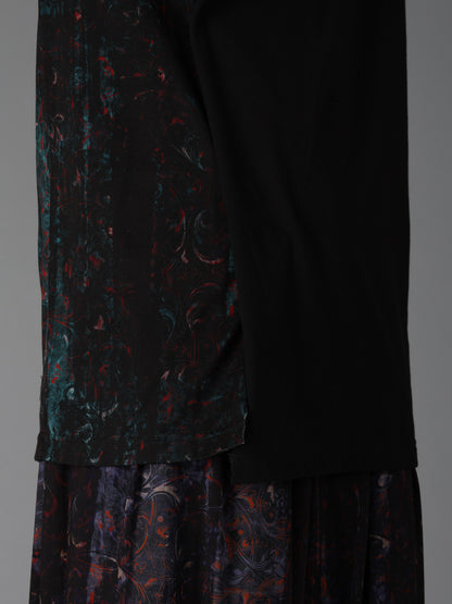 PAISLEY+COTTON JERSEY SHORT SLEEVED T