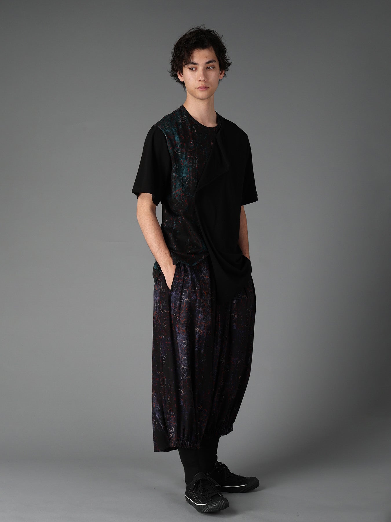 PAISLEY+COTTON JERSEY SHORT SLEEVED T