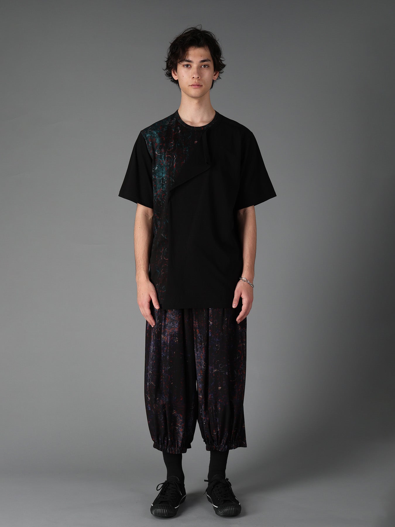 PAISLEY+COTTON JERSEY SHORT SLEEVED T