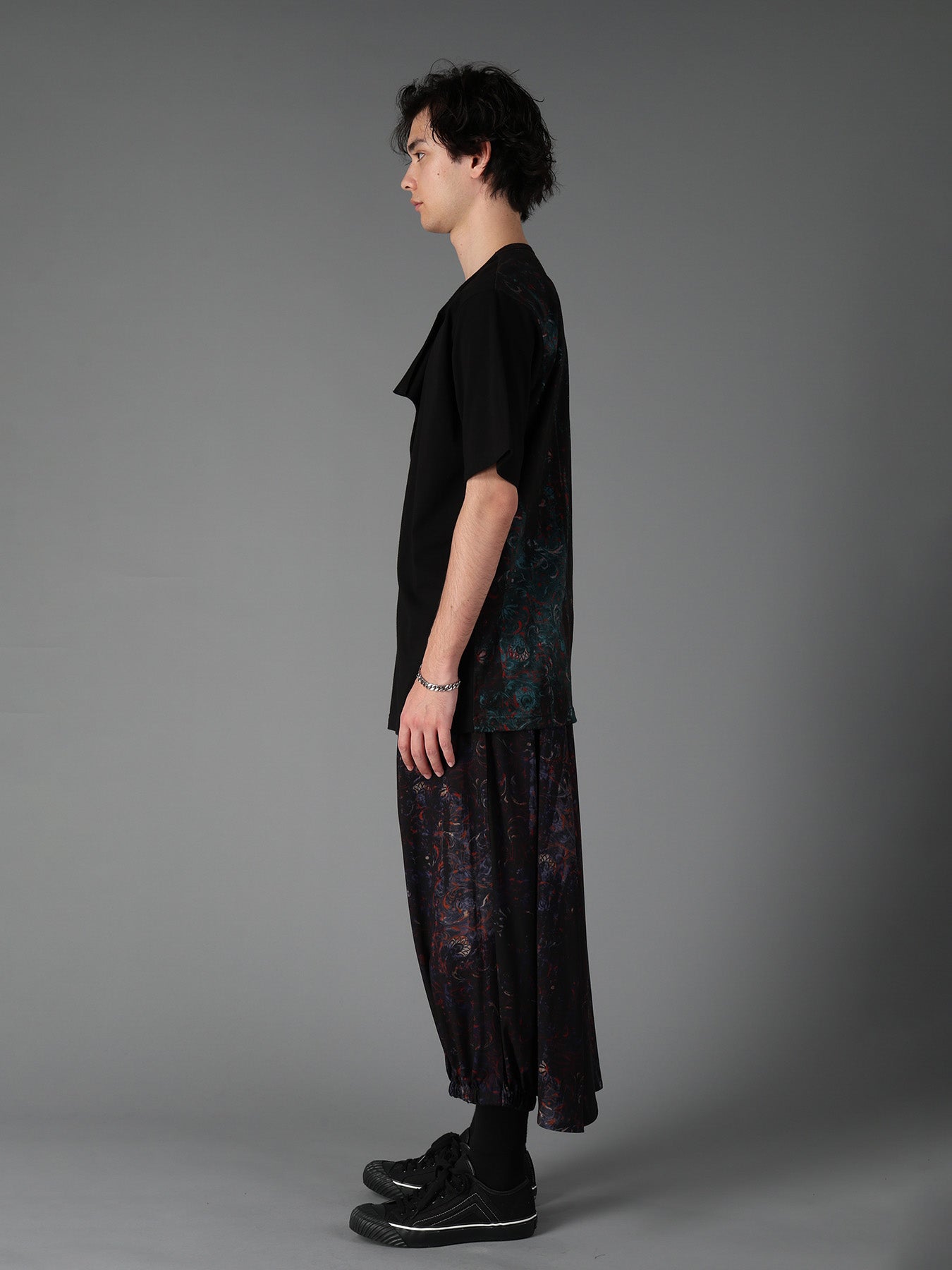 PAISLEY+COTTON JERSEY SHORT SLEEVED T