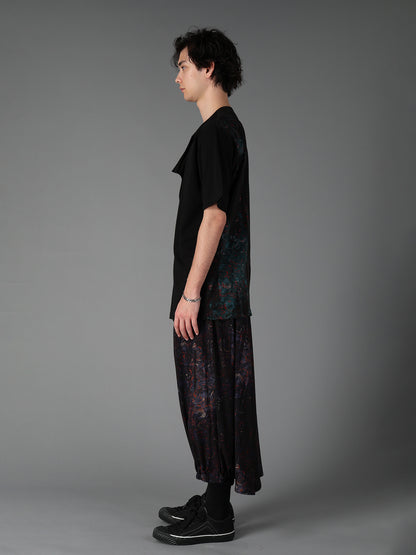 PAISLEY+COTTON JERSEY SHORT SLEEVED T