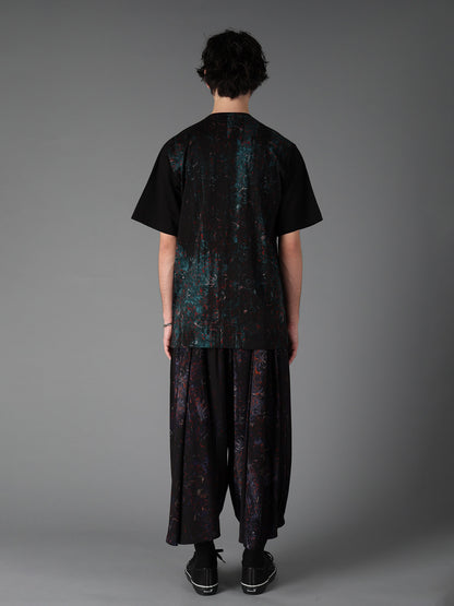 PAISLEY+COTTON JERSEY SHORT SLEEVED T