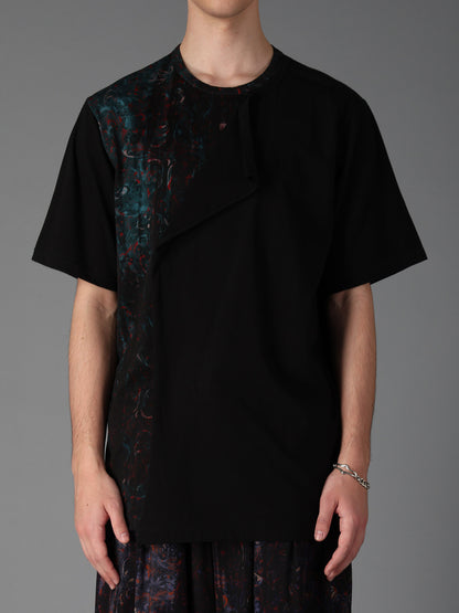 PAISLEY+COTTON JERSEY SHORT SLEEVED T