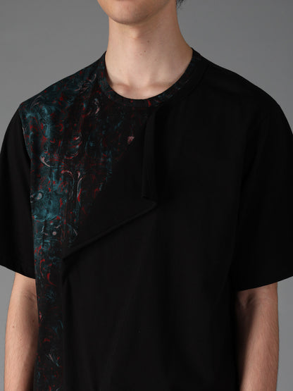 PAISLEY+COTTON JERSEY SHORT SLEEVED T