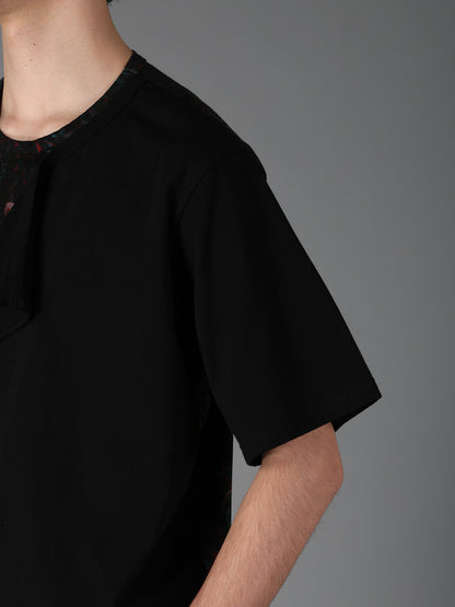 PAISLEY+COTTON JERSEY SHORT SLEEVED T
