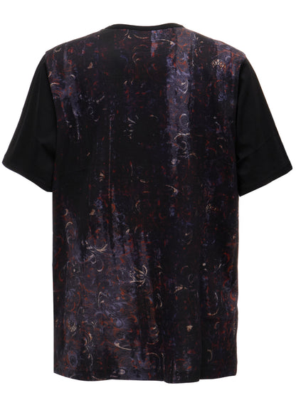 PAISLEY+COTTON JERSEY SHORT SLEEVED T