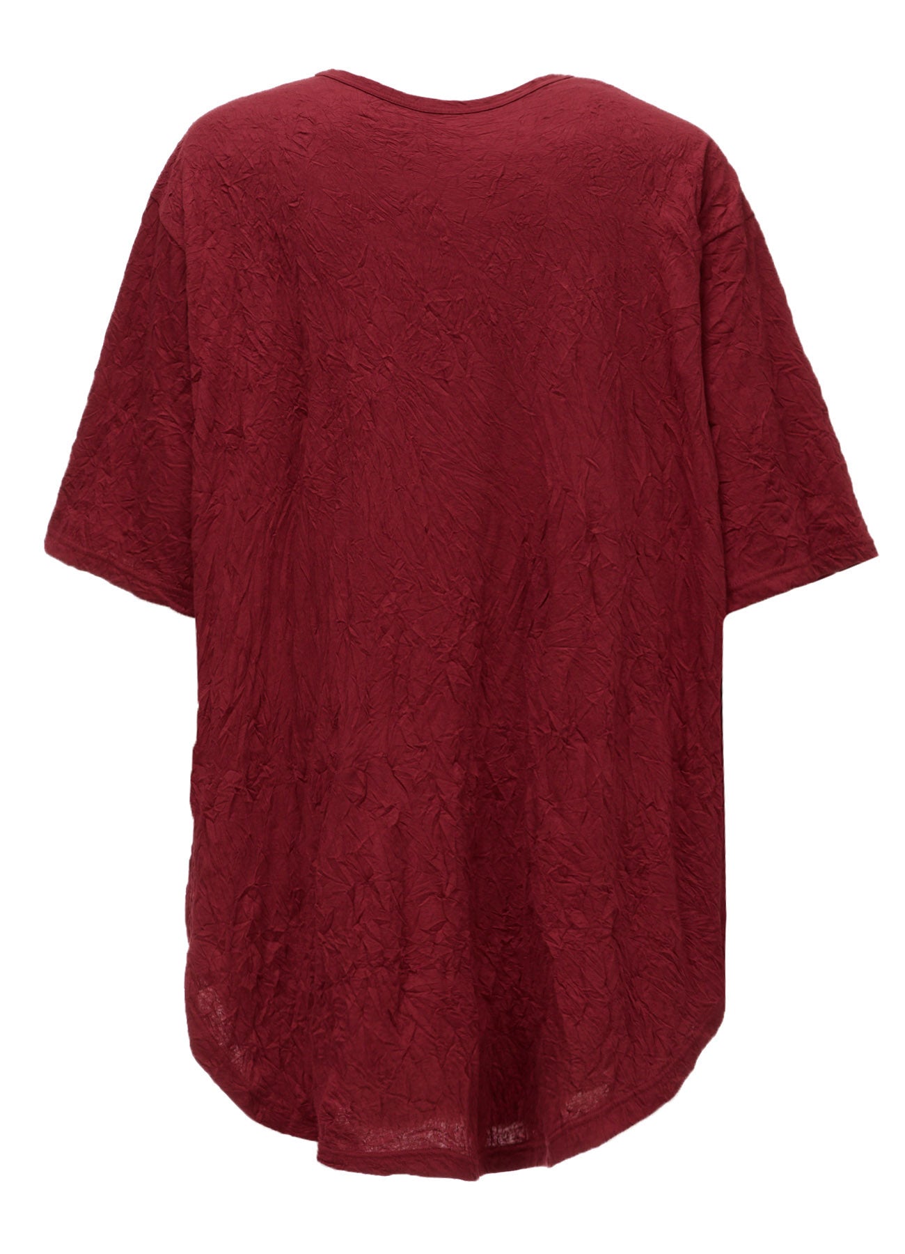 CATCH WASHER WRINKLE JERSEY ROUND HEM JUMBO SHORT SLEEVED T