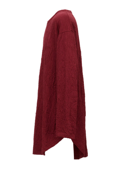 CATCH WASHER WRINKLE JERSEY ROUND HEM JUMBO LONG SLEEVED T