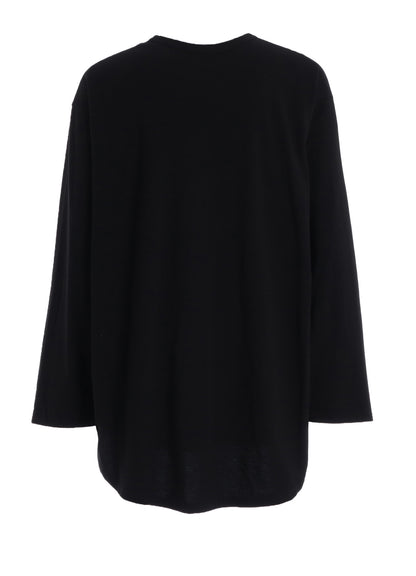 FLORAL STRIPED & COTTON JERSEY JUMBO LONG-SLEEVED T-SHIRT