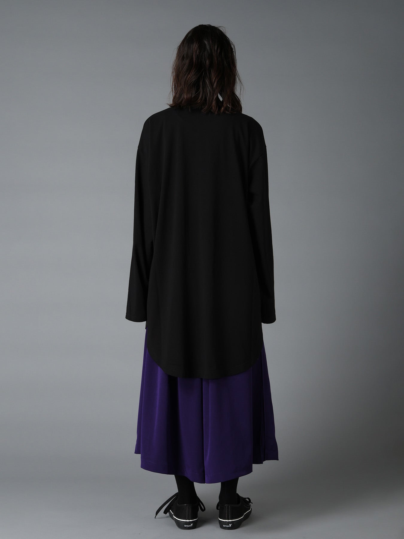 FLORAL STRIPED & COTTON JERSEY JUMBO LONG-SLEEVED T-SHIRT
