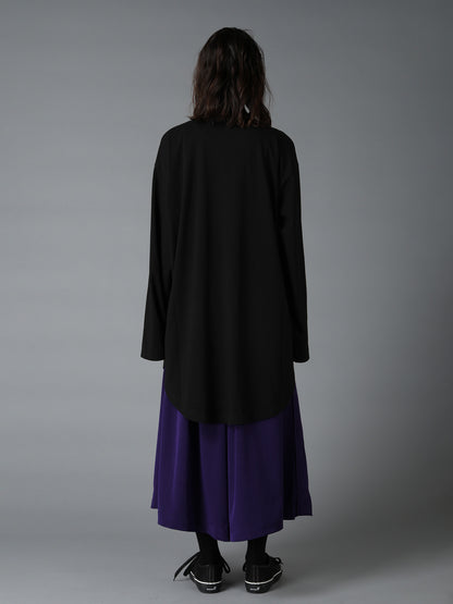 FLORAL STRIPED & COTTON JERSEY JUMBO LONG-SLEEVED T-SHIRT