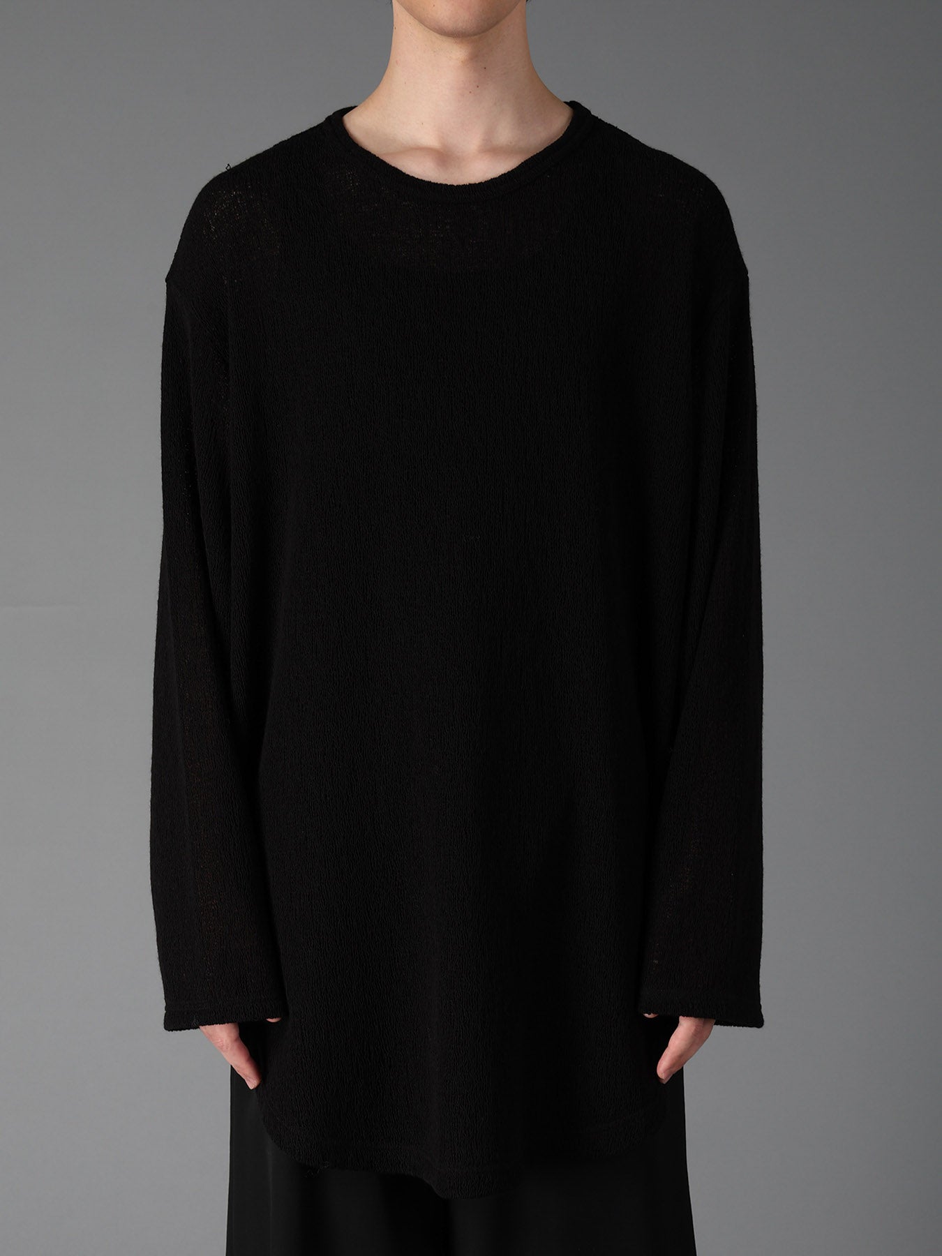 SPIDER WEB KNIT ROUND-HEM JUMBO LONG-SLEEVED T – THE SHOP YOHJI