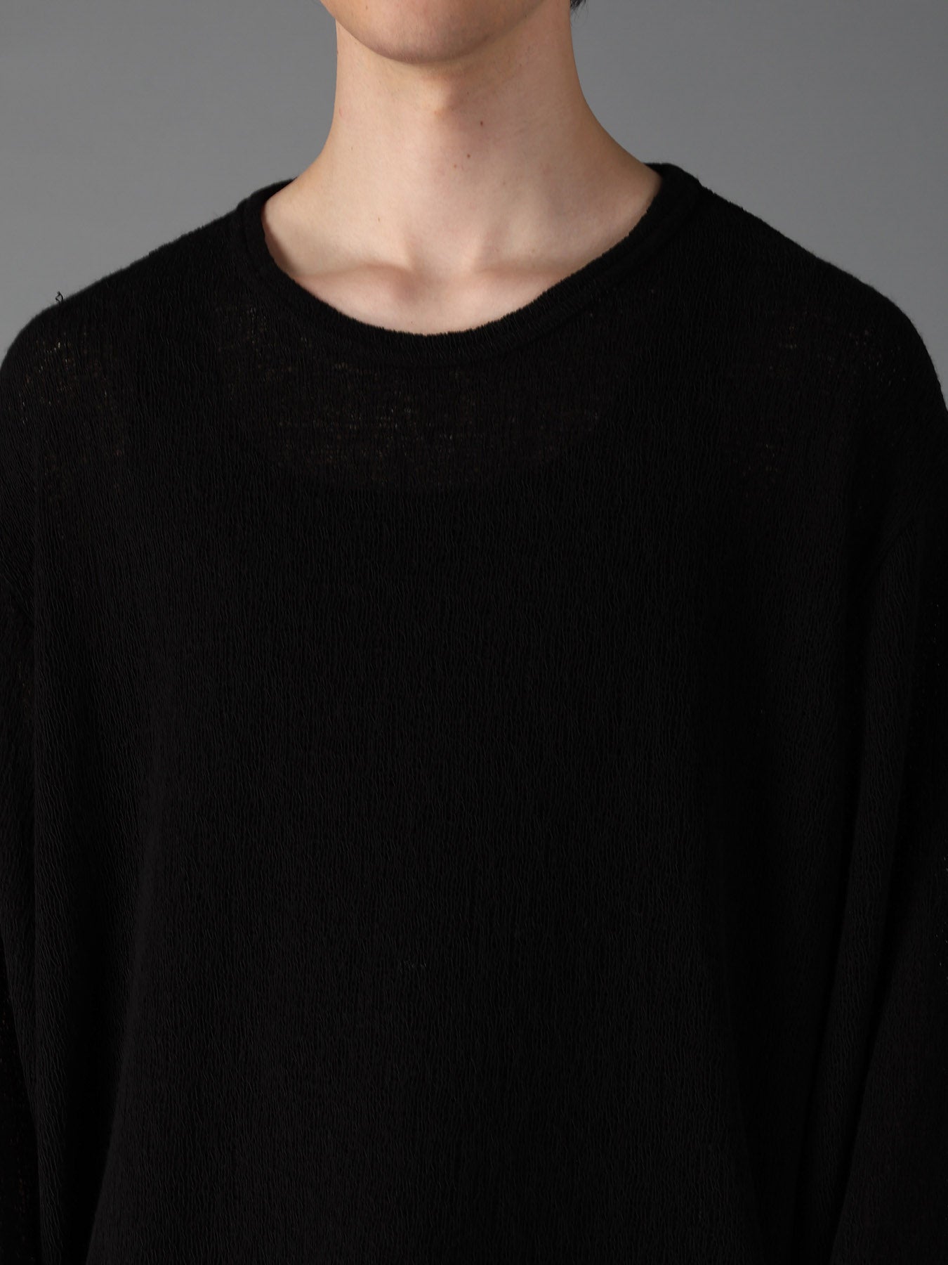 SPIDER WEB KNIT ROUND-HEM JUMBO LONG-SLEEVED T – THE SHOP YOHJI