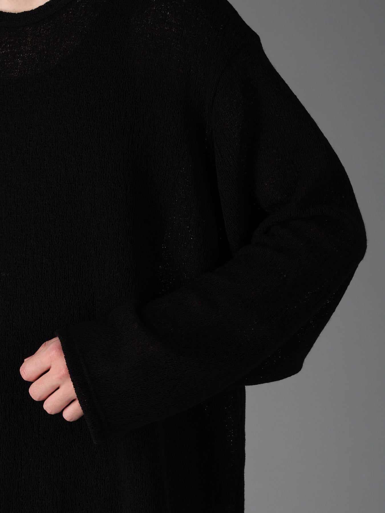 SPIDER WEB KNIT ROUND-HEM JUMBO LONG-SLEEVED T – THE SHOP YOHJI
