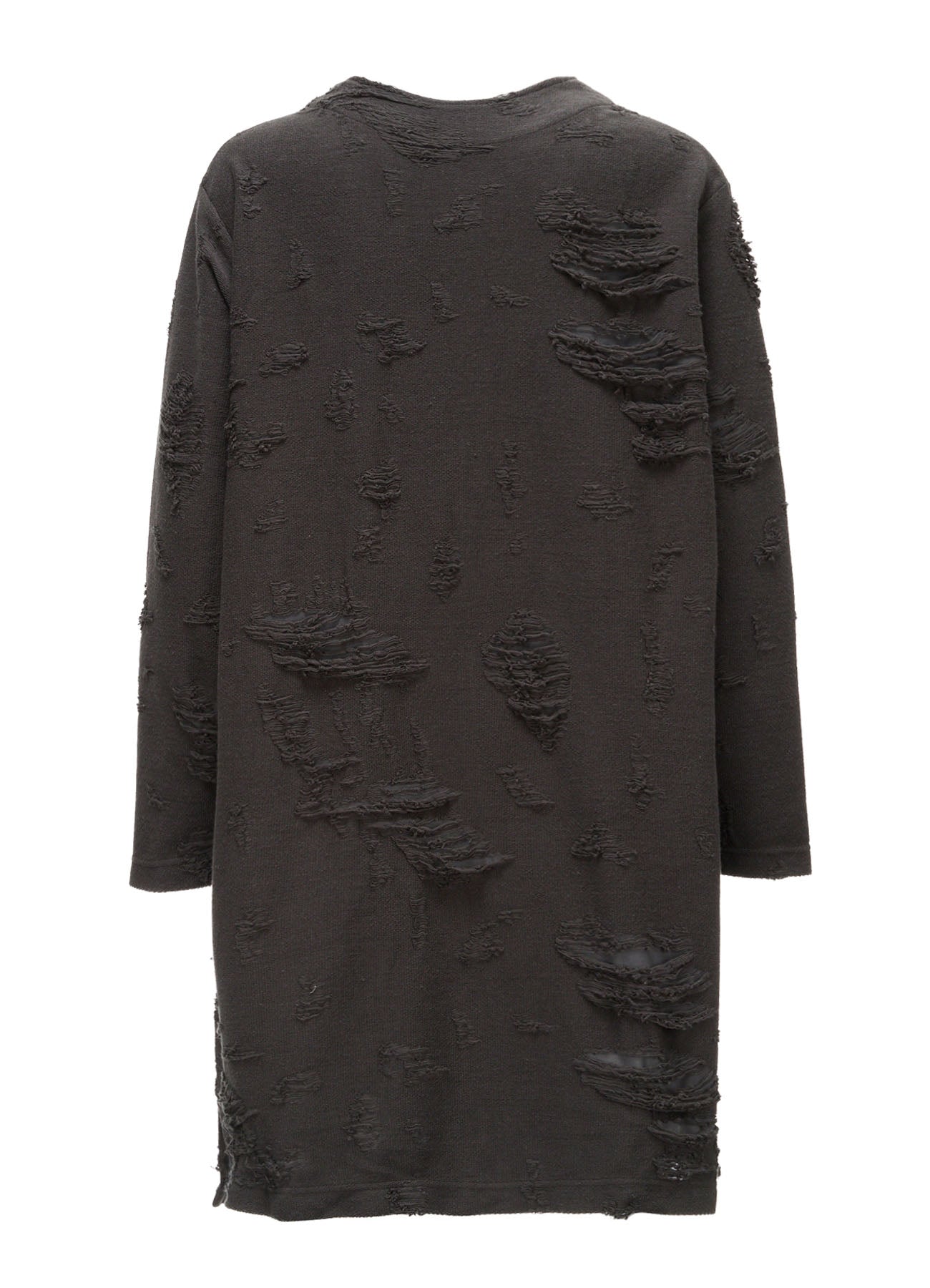 DAMAGE JACQUARD FRENCH TERRY V-NECK LONG CARDIGAN – THE SHOP YOHJI