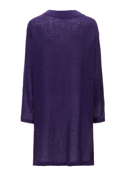 SPIDER WEB KNIT V-NECK LONG CARDIGAN