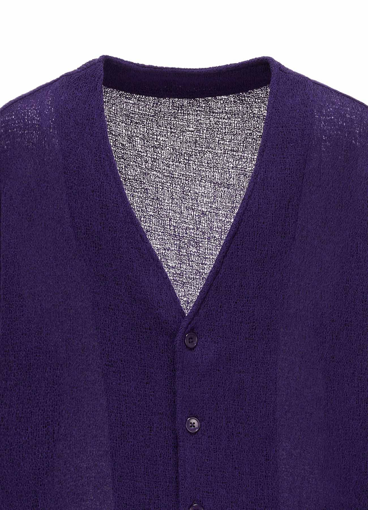 SPIDER WEB KNIT V-NECK LONG CARDIGAN