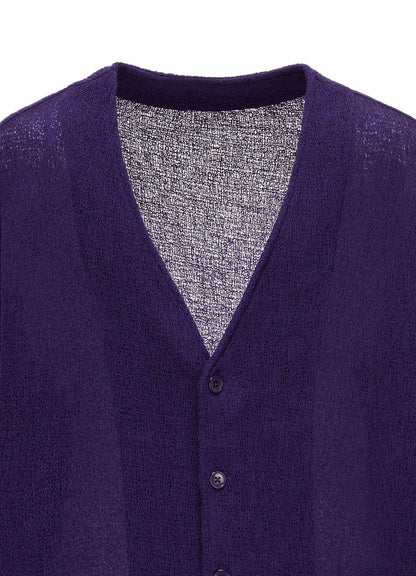 SPIDER WEB KNIT V-NECK LONG CARDIGAN