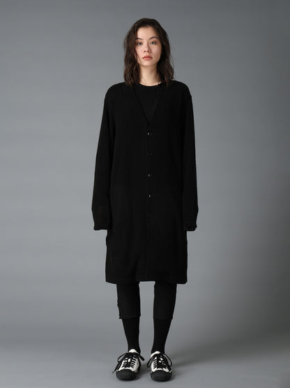 SPIDER WEB KNIT V-NECK LONG CARDIGAN