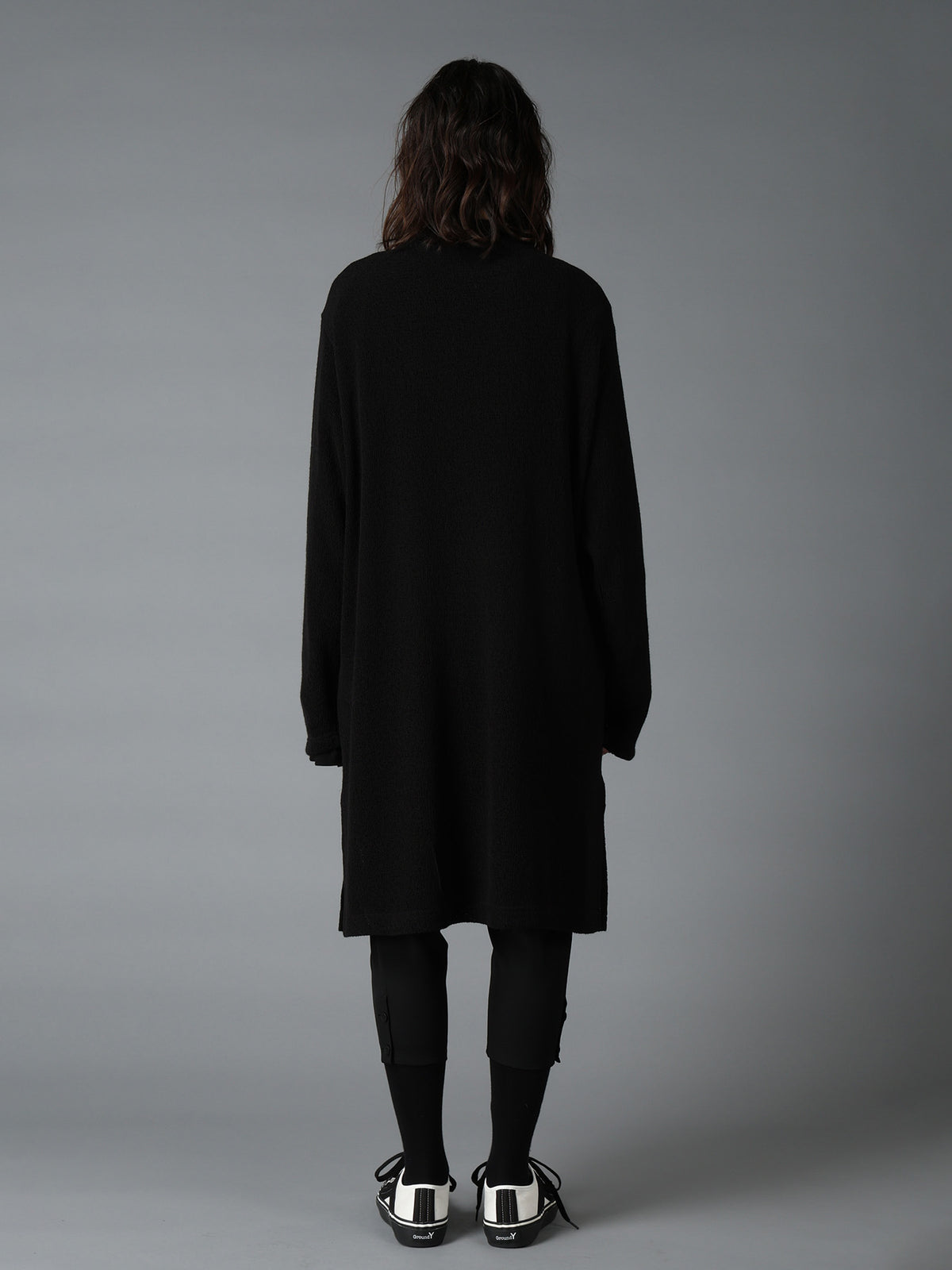 SPIDER WEB KNIT V-NECK LONG CARDIGAN