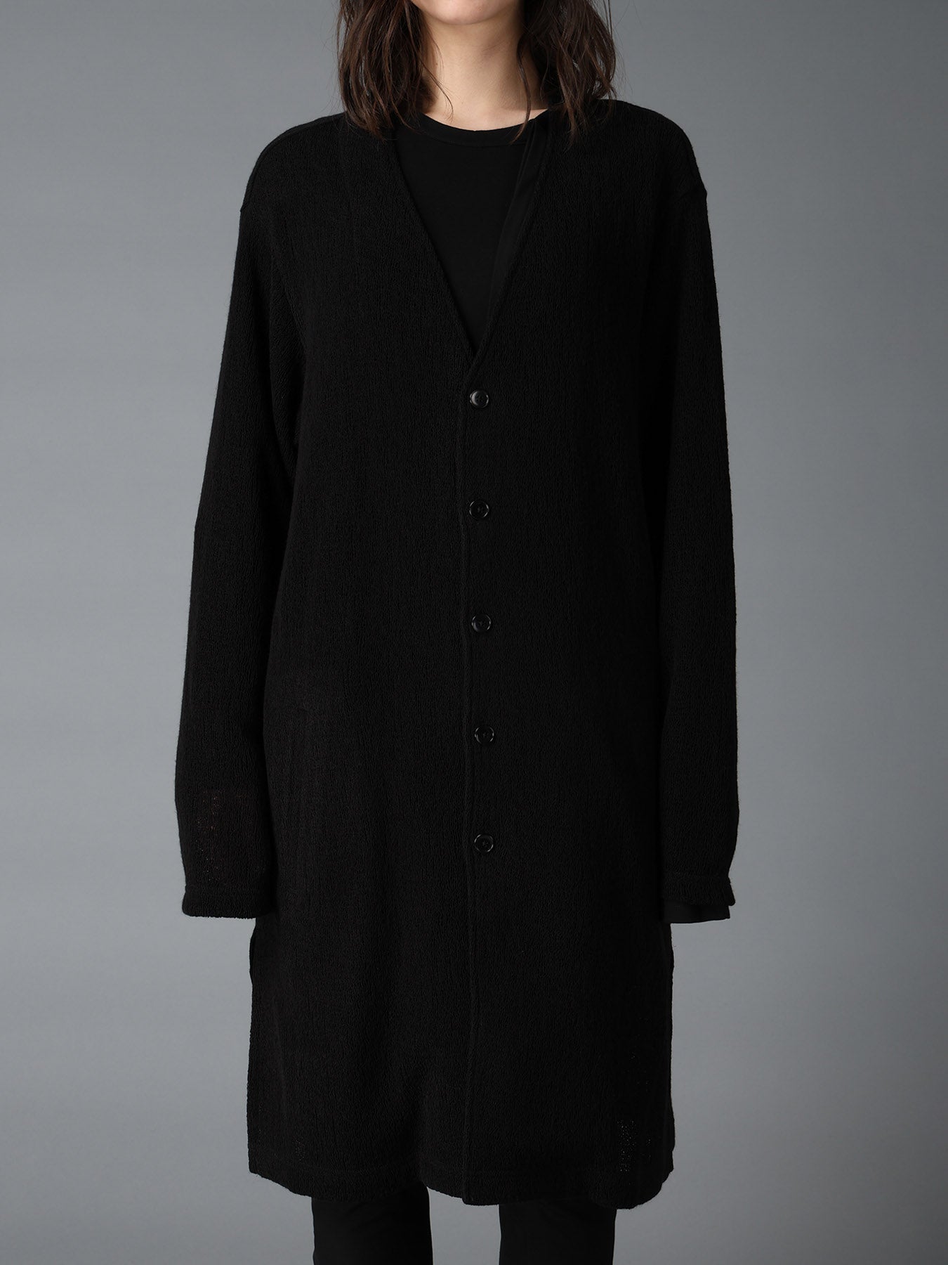 SPIDER WEB KNIT V-NECK LONG CARDIGAN – THE SHOP YOHJI YAMAMOTO