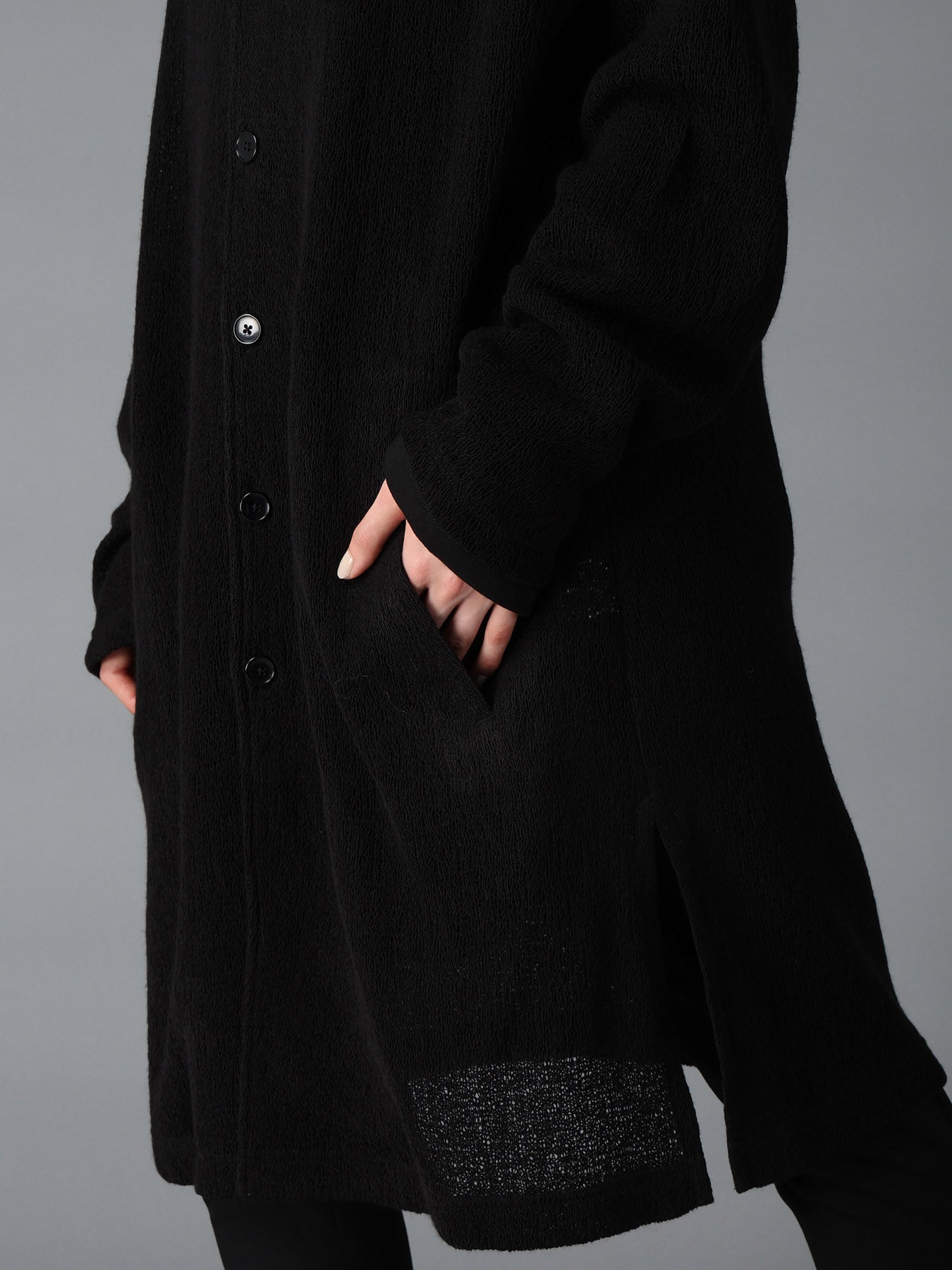 SPIDER WEB KNIT V-NECK LONG CARDIGAN – THE SHOP YOHJI YAMAMOTO