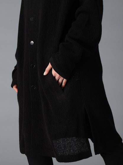 SPIDER WEB KNIT V-NECK LONG CARDIGAN