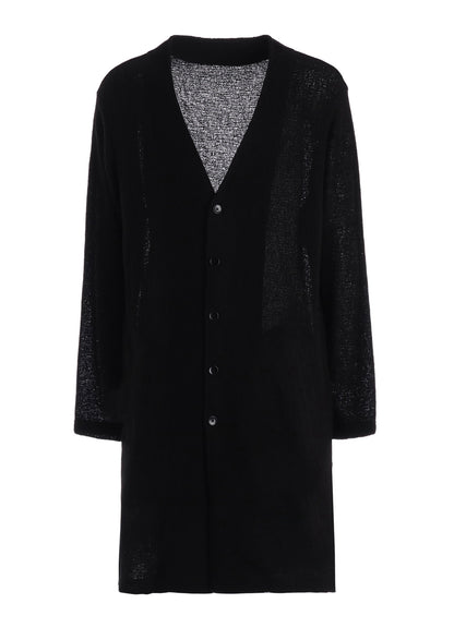 SPIDER WEB KNIT V-NECK LONG CARDIGAN