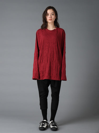 CATCH WASHER WRINKLE JERSEY MIX LONG SLEEVED T