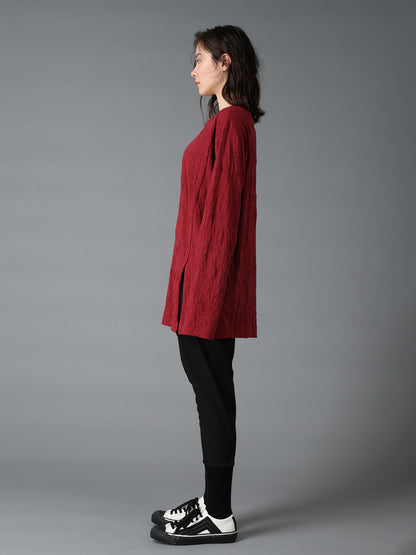 CATCH WASHER WRINKLE JERSEY MIX LONG SLEEVED T