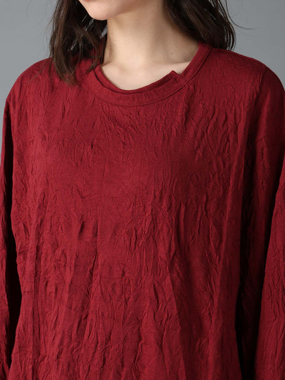 CATCH WASHER WRINKLE JERSEY MIX LONG SLEEVED T