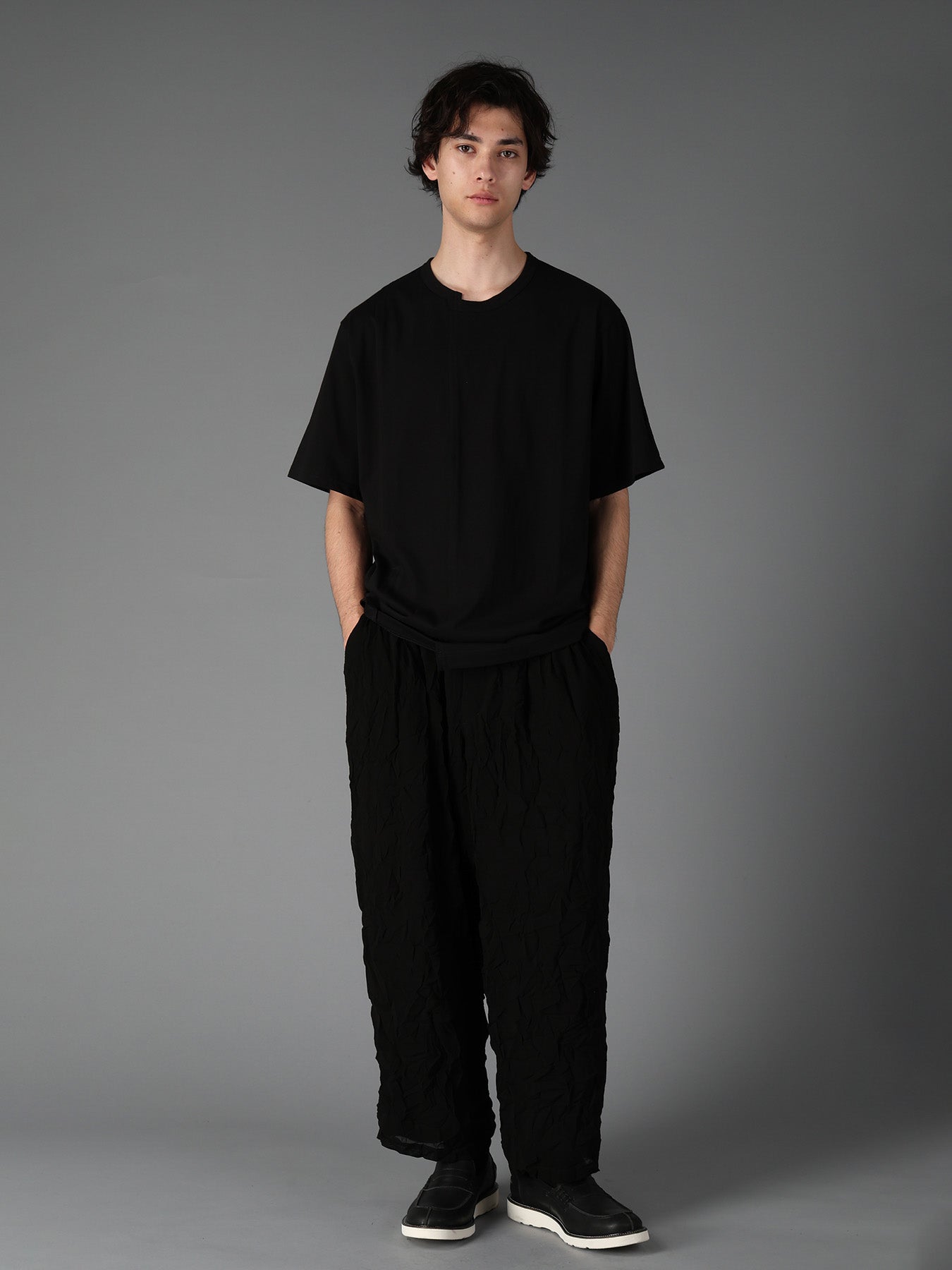 COTTON JERSEY CUT-OFF SHORT SLEEVED T