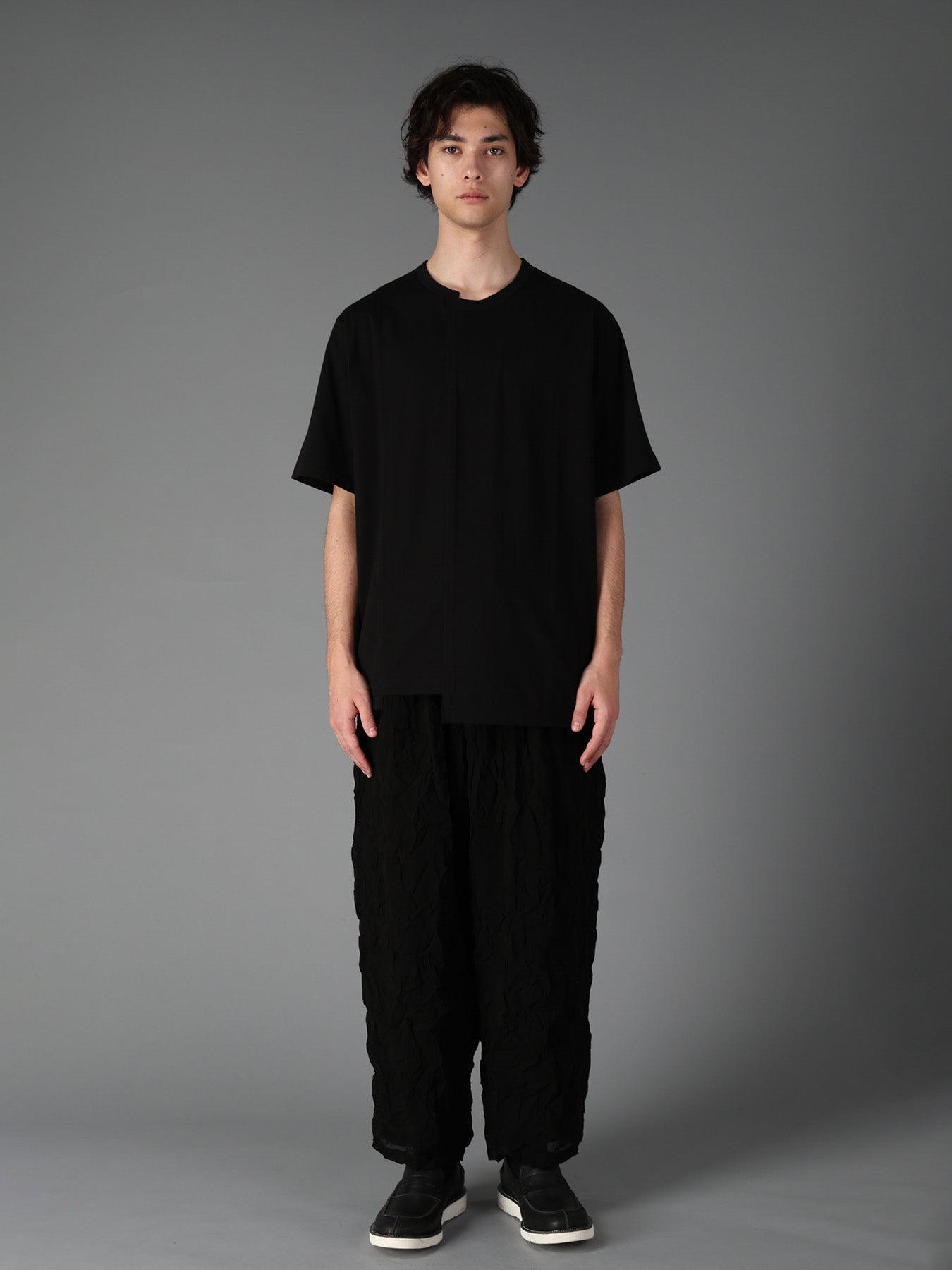 COTTON JERSEY CUT-OFF SHORT SLEEVED T