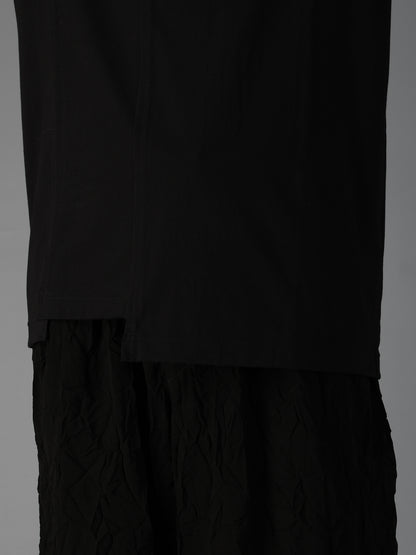 COTTON JERSEY CUT-OFF SHORT SLEEVED T