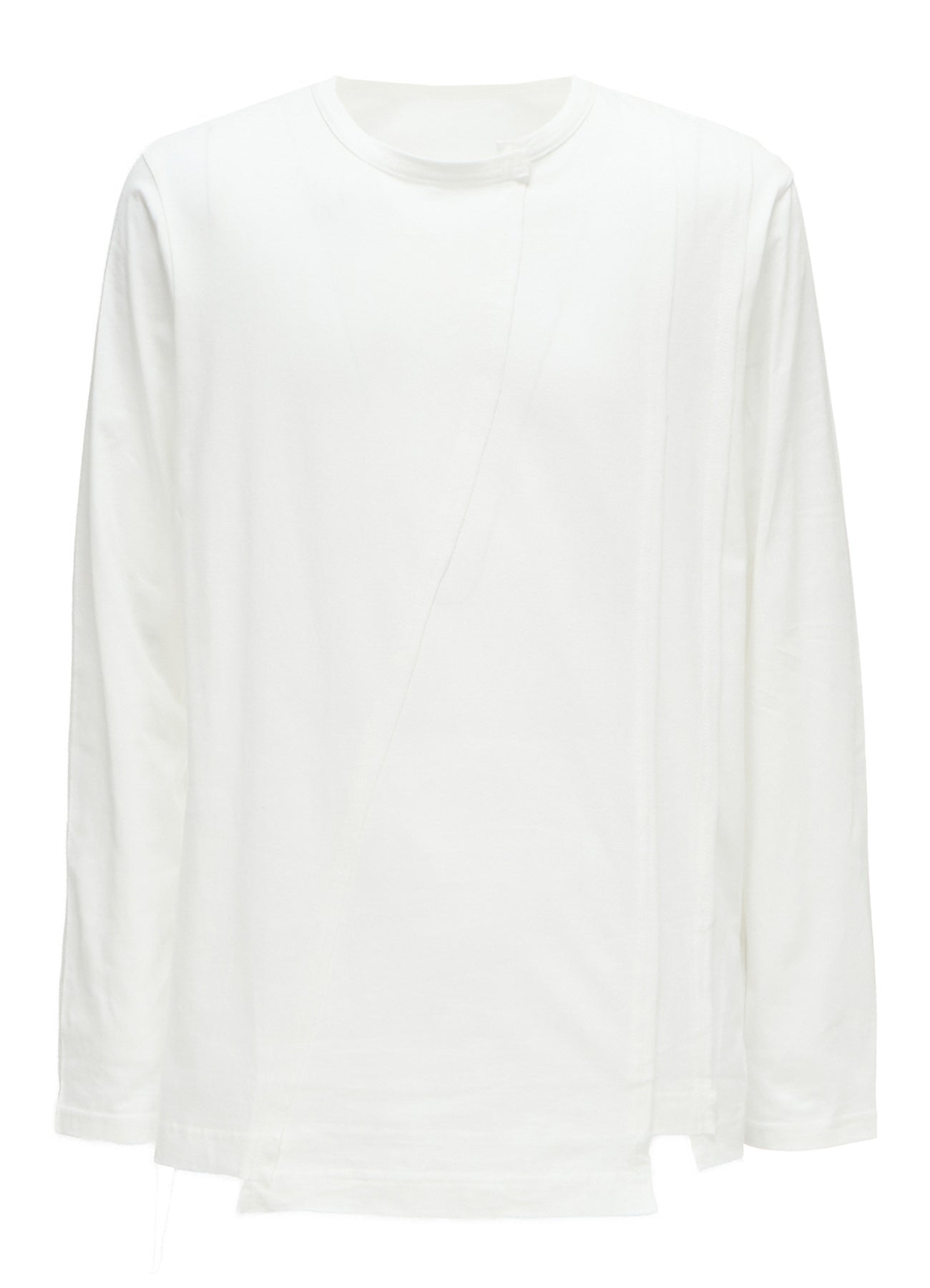 COTTON JERSEY CUT-OFF LONG SLEEVED T