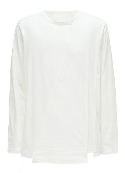 COTTON JERSEY CUT-OFF LONG SLEEVED T