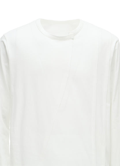 COTTON JERSEY CUT-OFF LONG SLEEVED T