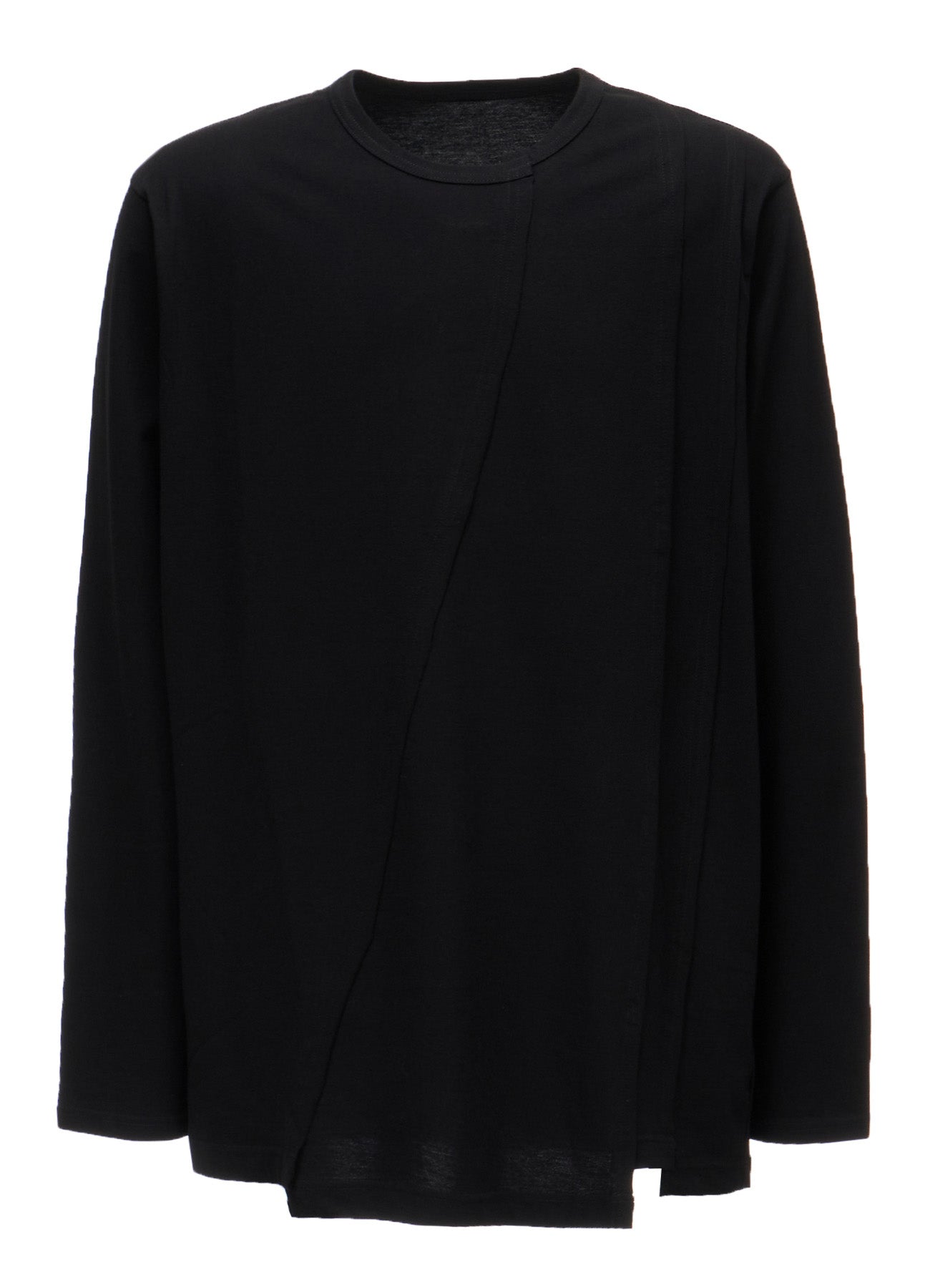 COTTON JERSEY CUT-OFF LONG SLEEVED T