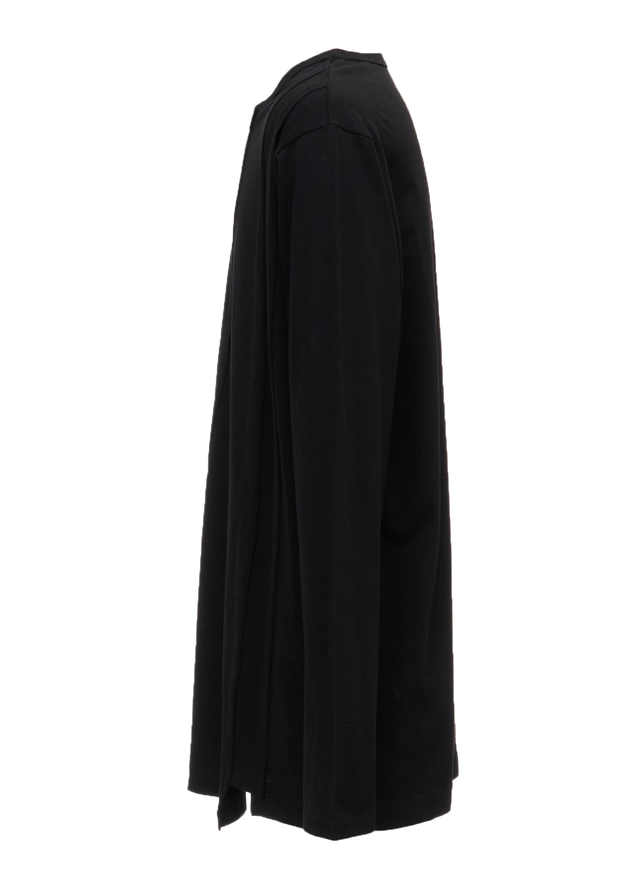 COTTON JERSEY CUT-OFF LONG SLEEVED T