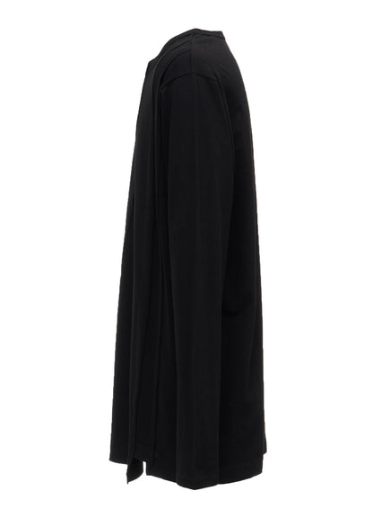 COTTON JERSEY CUT-OFF LONG SLEEVED T