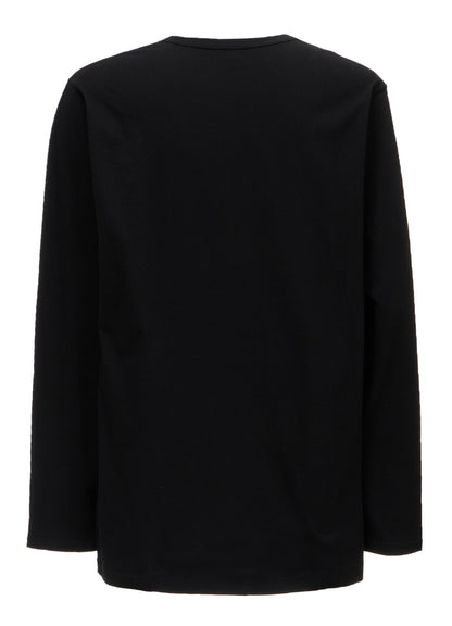 COTTON JERSEY CUT-OFF LONG SLEEVED T