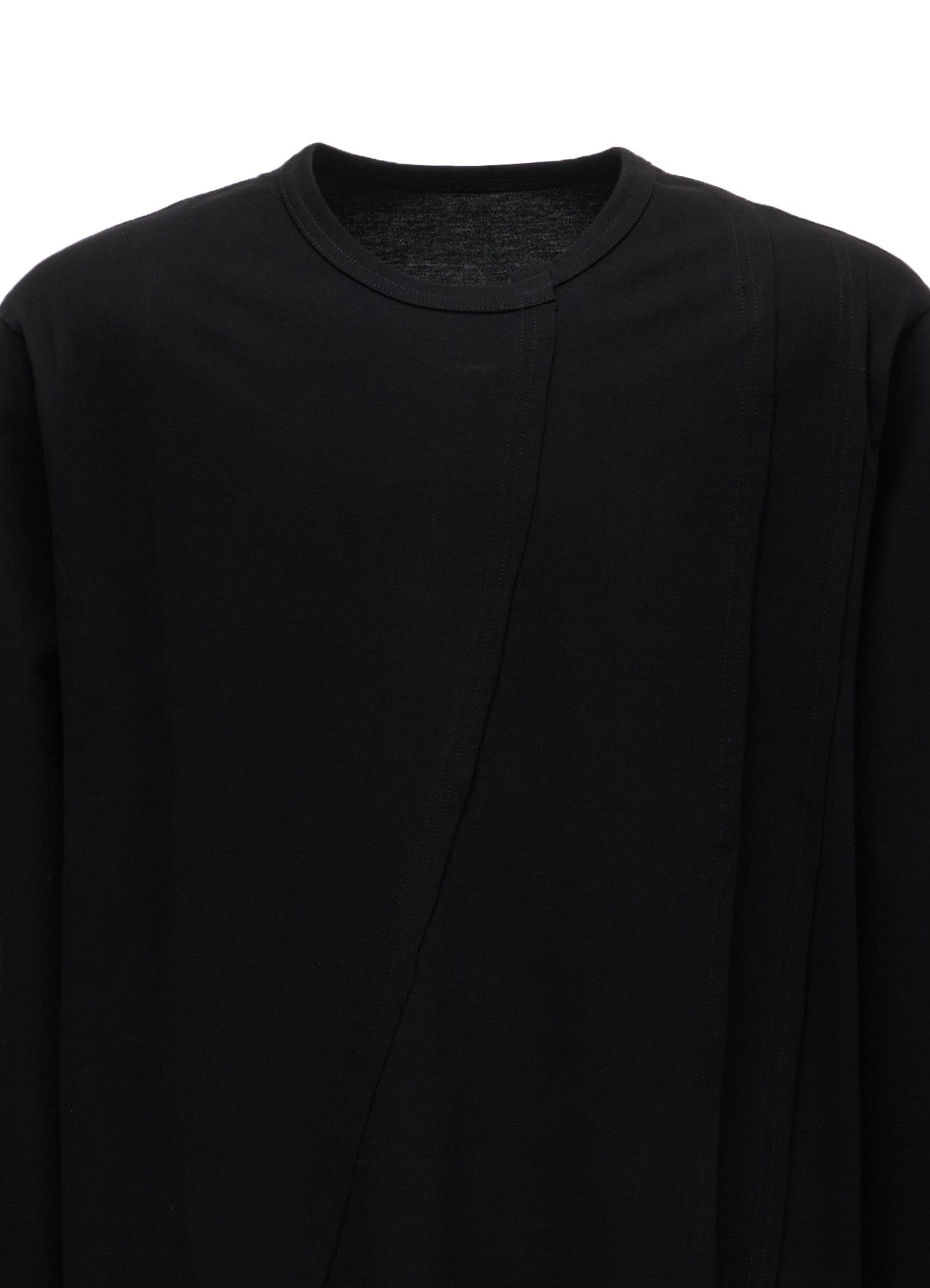 COTTON JERSEY CUT-OFF LONG SLEEVED T