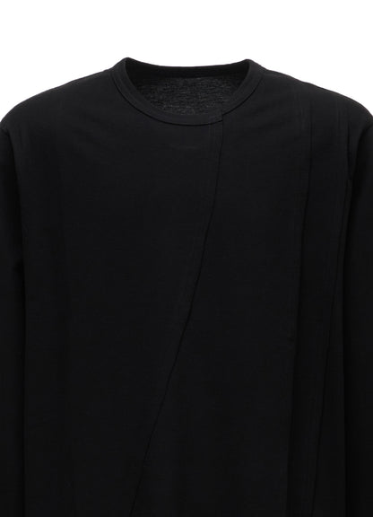 COTTON JERSEY CUT-OFF LONG SLEEVED T