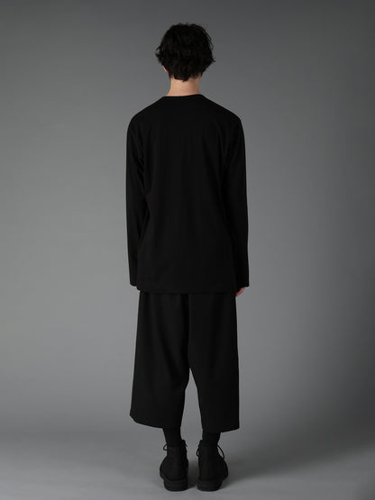 COTTON JERSEY CUT-OFF LONG SLEEVED T