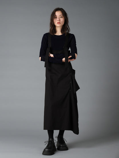 FLOCKED STRIPE ELBOW-CUT TULLE