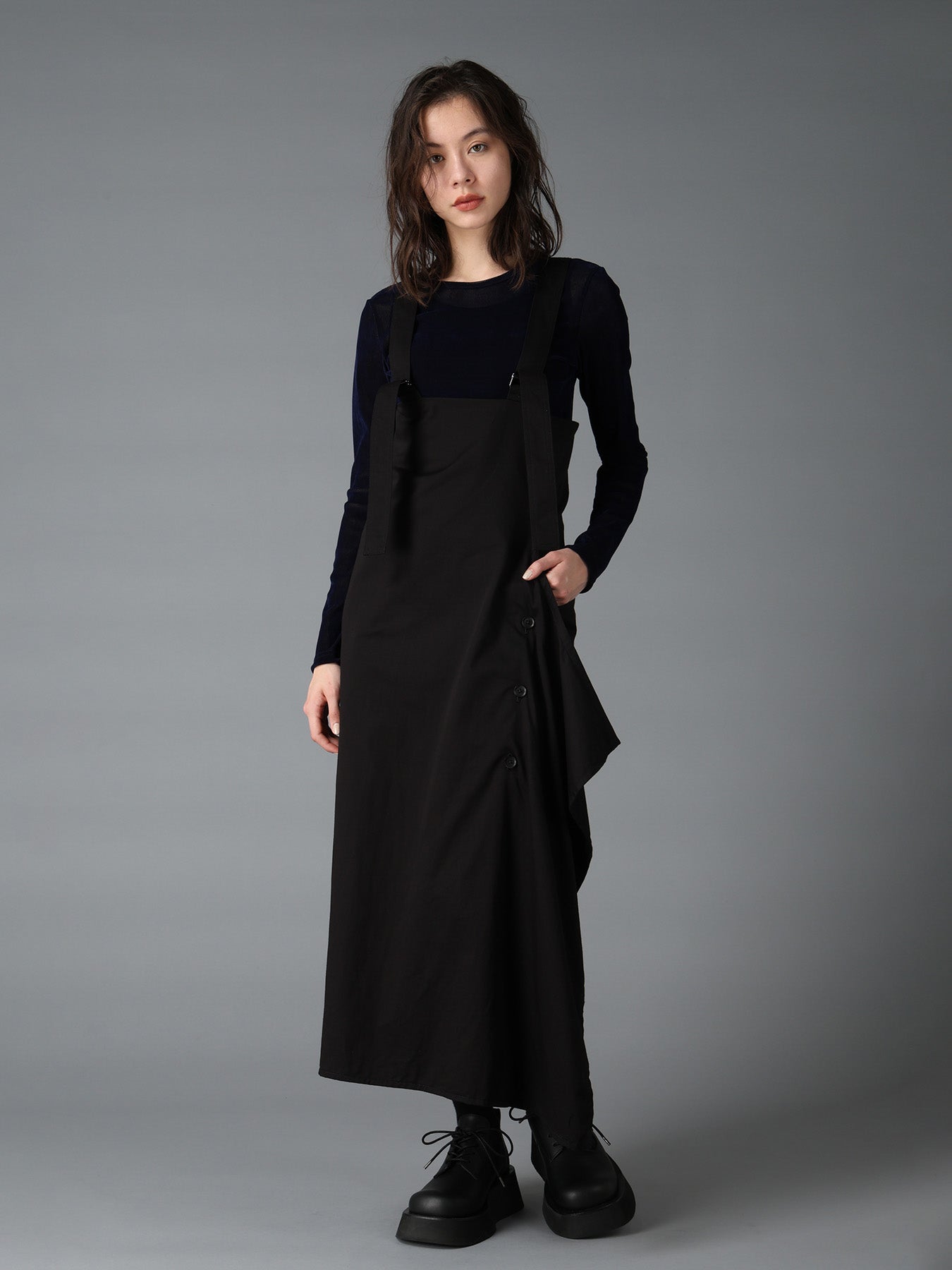 FLOCKED STRIPE ELBOW-CUT TULLE
