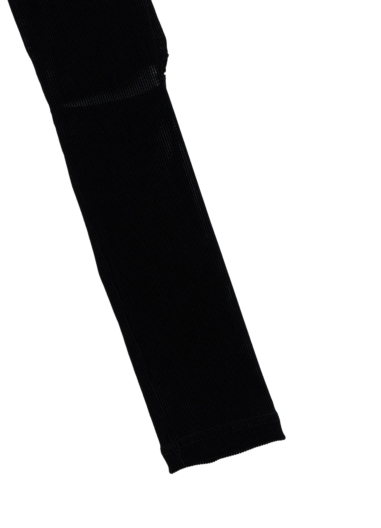 FLOCKED STRIPE ELBOW-CUT TULLE