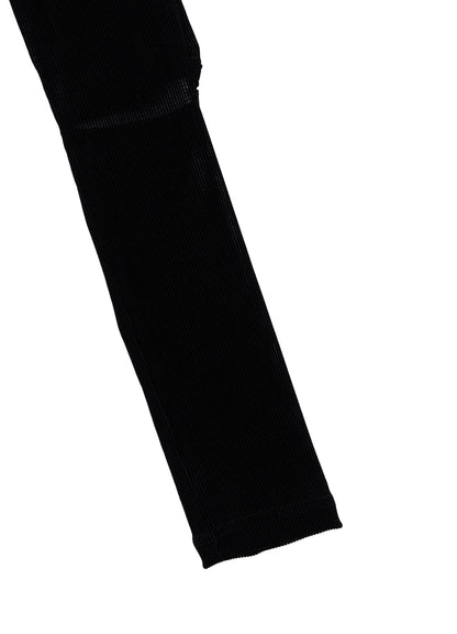 FLOCKED STRIPE ELBOW-CUT TULLE